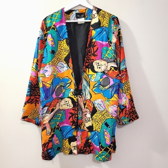 Diane Freis - Vintage Silk Duster Blazer - Picture 1 of 11